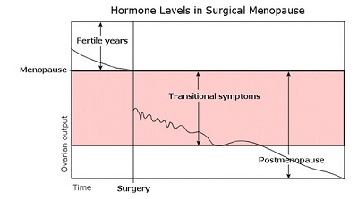 hormone levels in surgical menopause