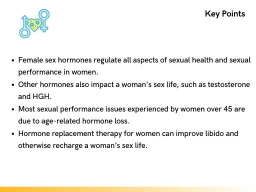Key points about female sex hormones and their influenece on libido