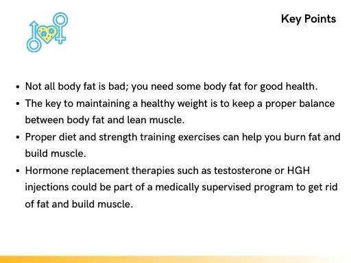 key points about how to reduce body fat percentage