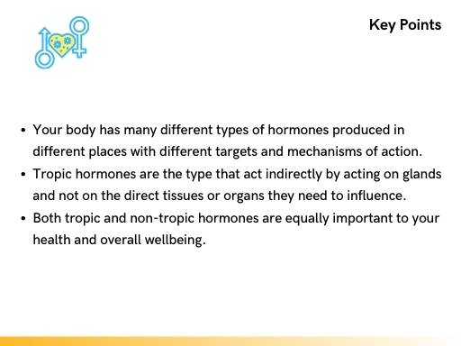 key points on tropic hormones