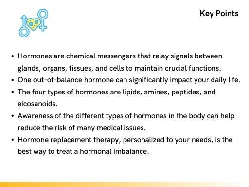 key points about hormones in human body