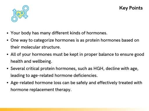 key points about protein hormones