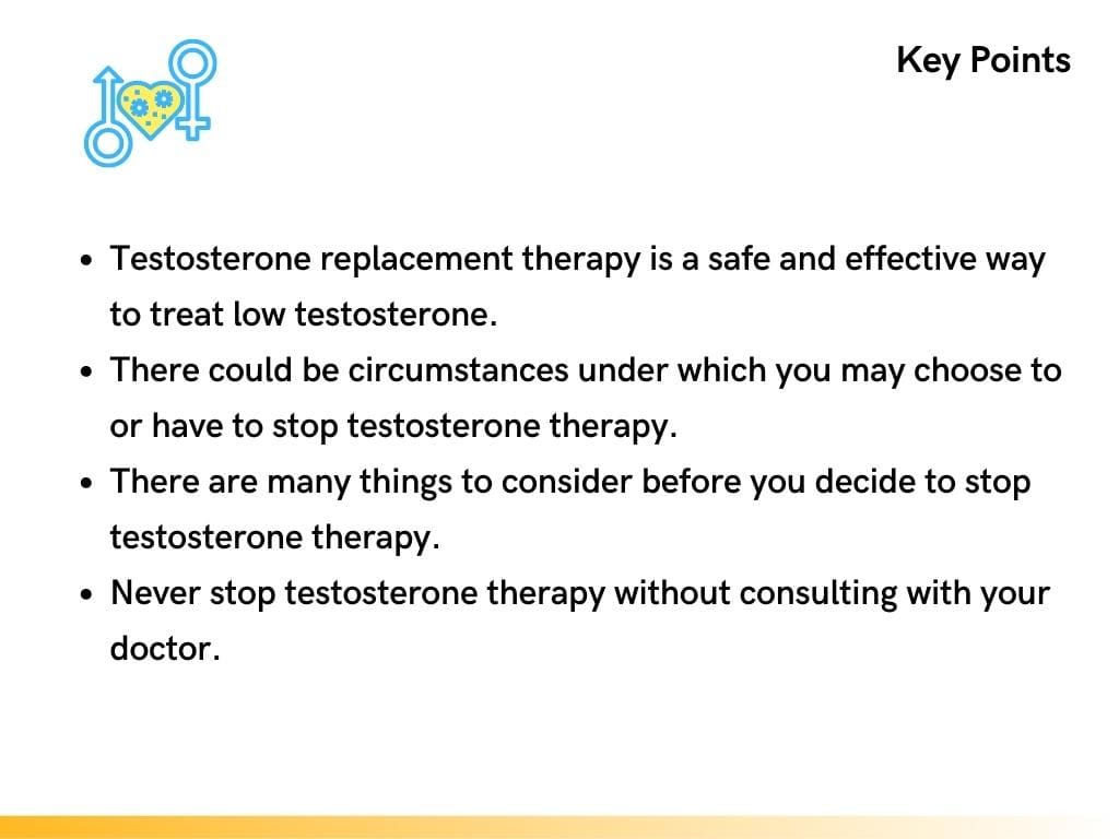 Understanding the Considerations When You Stop Testosterone Therapy